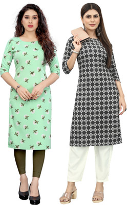 MARIDI FASHION Women Self Design Straight Kurta(Multicolor)