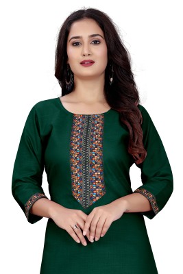 dhanshree tex Women Embroidered A-line Kurta(Multicolor)