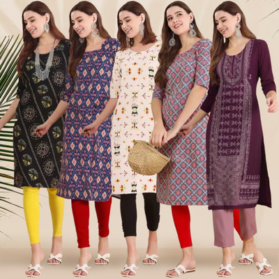EthnicBasket Women Printed A-line Kurta(Multicolor)