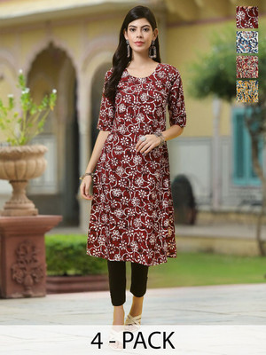 Moda Rapido Men Solid Straight Kurta(Multicolor)