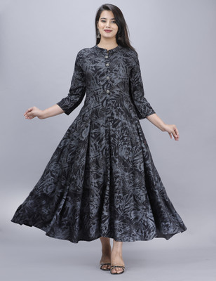 ARMAA Women Gown Black Maxi/Full Length Dress