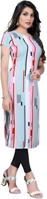 EEIZEE Women Striped A-line Kurta(Multicolor)