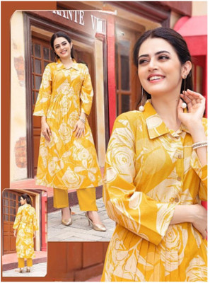jit Women Printed Straight Kurta(Multicolor)
