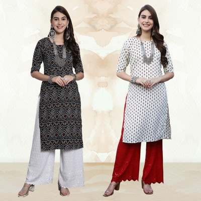Moda Rapido Women Printed A-line Kurta(Multicolor)