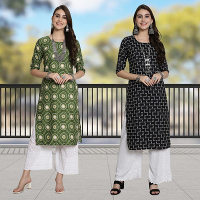 Moda Rapido Women Printed A-line Kurta(Multicolor)