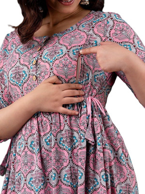 MAHI ARTLIFE Women Printed Anarkali Kurta(Multicolor)