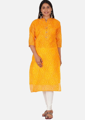 PARTH SY FASHION Women Self Design A-line Kurta(Yellow)