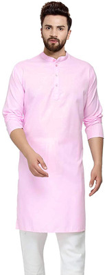 VenkateshLaxmii Men Solid Straight Kurta(Pink)