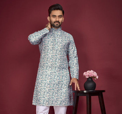 HIKNOCK Men Self Design Straight Kurta(Multicolor)
