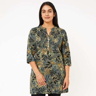Girijesh Singh Women Printed, Floral Print Straight Kurta(Multicolor)