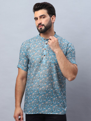 ARMAAN ETHNIC Men Printed Ethnic Dress Kurta(Light Green)