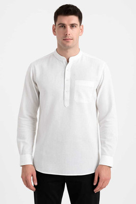 Ny Enterprises Men Solid A-line Kurta(White)
