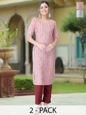 Moda Rapido Women Printed A-line Kurta(Multicolor)