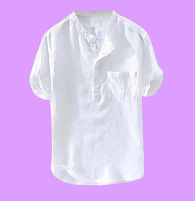 ZAKOD Men Solid Straight Kurta(White)