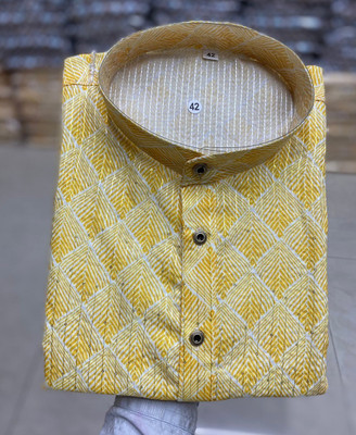 FOXDX Men Printed Straight Kurta(Multicolor)