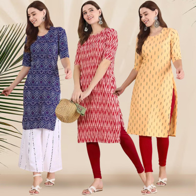 EthnicBasket Women Printed A-line Kurta(Multicolor)