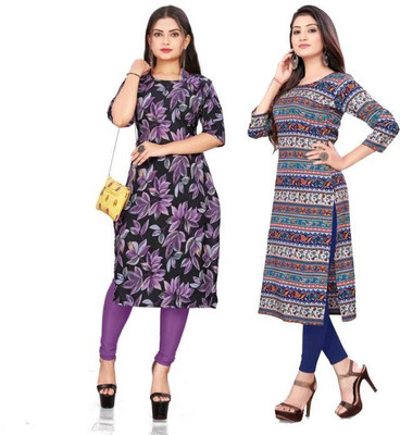 MIROSELLY CREATION Women Printed A-line Kurta(Multicolor)