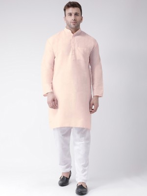 KLOSET BY RIAG Men Solid Straight Kurta(Beige)