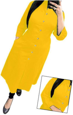 Maaa Meladi CreationS Women Solid Anarkali Kurta(Multicolor)