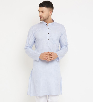 ARMAAN ETHNIC Men Self Design Straight Kurta(Blue)