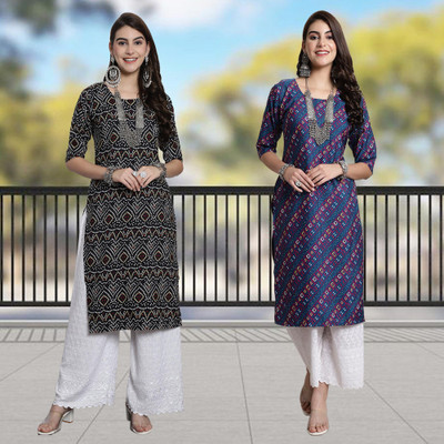 Moda Rapido Women Printed A-line Kurta(Multicolor)