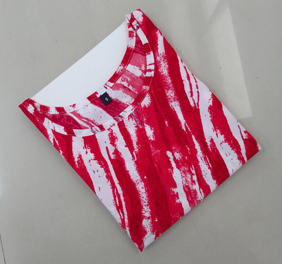 SANJUGARMENT Women Printed Straight Kurta(Red, White)