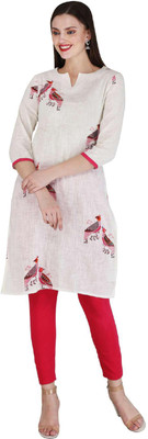 NeeloKurtis Women Printed Straight Kurta(Multicolor)