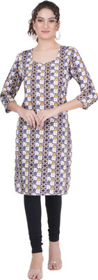STRADERAD FASHION Women Printed Straight Kurta(Multicolor)