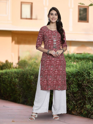 EthnicBasket Women Printed A-line Kurta(Multicolor)