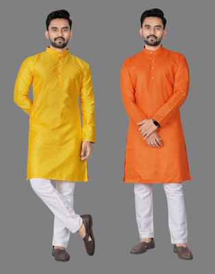 DHASU TRENDZ Men Solid Straight Kurta(Multicolor)