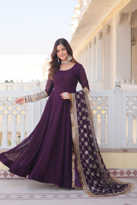 GRISHU COLLECTION Anarkali Gown(Purple)