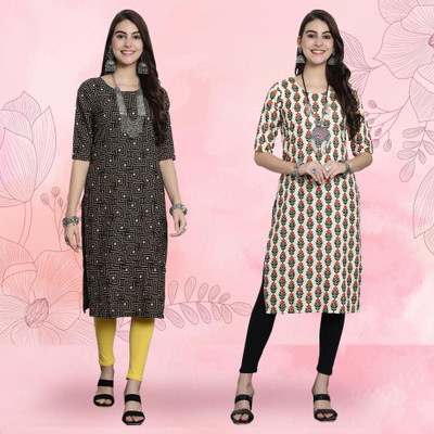 EthnicBasket Women Printed A-line Kurta(Multicolor)