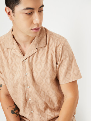 MAX Men Solid Straight Kurta(Beige)