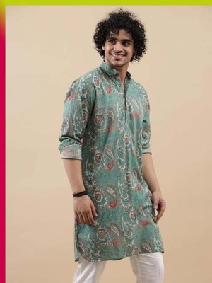 Bellms Men Printed Straight Kurta(Multicolor)