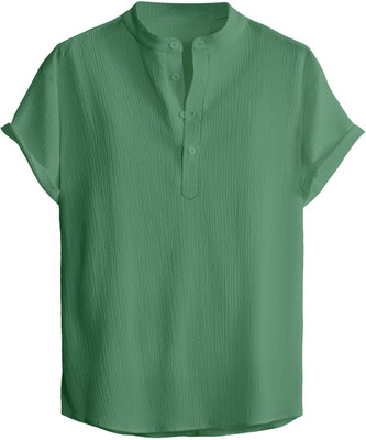 KAKIDO Men Solid Straight Kurta(Light Green)