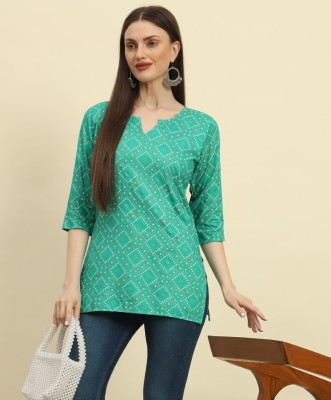 Mialo fashion Women Printed Straight Kurta(Light Green)