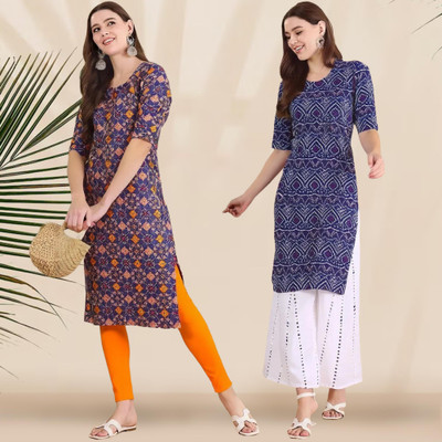 1 Stop Fashion Women Printed A-line Kurta(Multicolor)