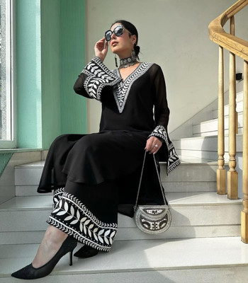 TRIVORA Embroidered Kurta, Trouser/Pant & Dupatta Set