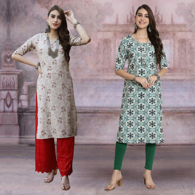 Moda Rapido Women Printed A-line Kurta(Multicolor)