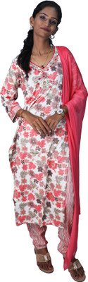 Dressume Women Floral Print Straight Kurta(Multicolor)