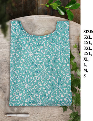 HARISH TEXTILE Women Printed Straight Kurta(White, Light Blue)