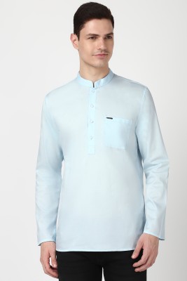 PETER ENGLAND Men Solid A-line Kurta(Blue)