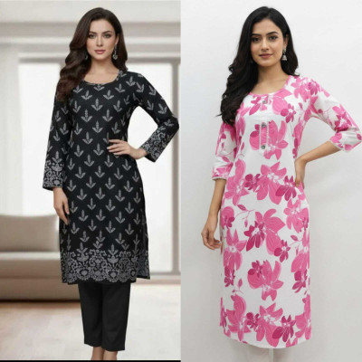 Aadil Women Solid A-line Kurta(Black)