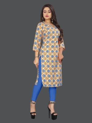 dharmanandan creation Women Printed Flared Kurta(Multicolor)