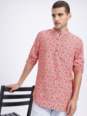Anouk Rustic Men Printed Straight Kurta(Multicolor)