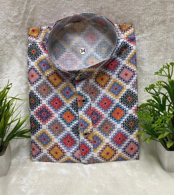 FOXDX Men Printed A-line Kurta(Multicolor)