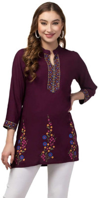 Aura Glam Women Printed A-line Kurta(Multicolor)
