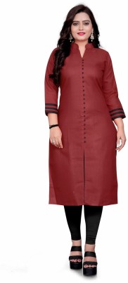 Jg Enterprise Women Solid A-line Kurta(Maroon)