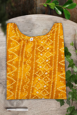 HARISH TEXTILE Women Printed Straight Kurta(Yellow)
