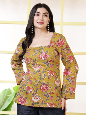 Nayo Women Printed Straight Kurta(Multicolor)